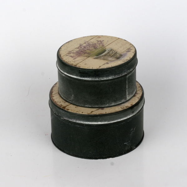 Plechová okrúhla krabice s levanduľou 12,5cm