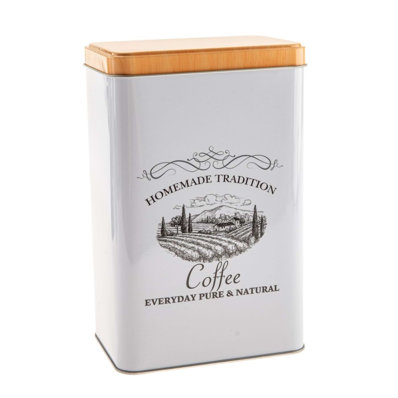 Plechová retro dóza na kávu Aurora café 12 x 19 x 7,5 cm