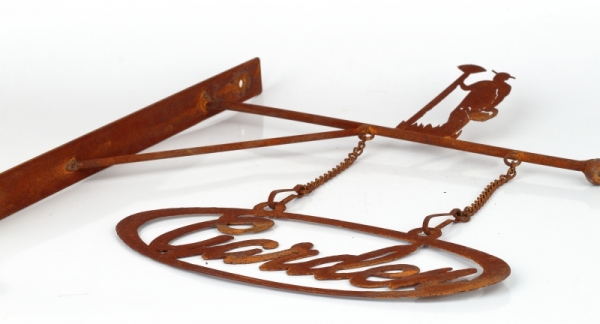 Plechová závesná ceduľa Garden 39x32cm