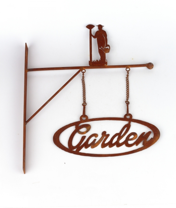 Plechová závesná ceduľa Garden 39x32cm