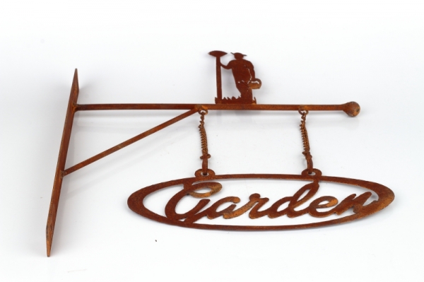 Plechová závesná ceduľa Garden 39x32cm