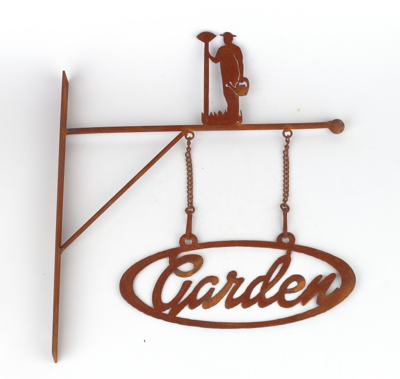 Plechová závesná ceduľa Garden 39x32cm