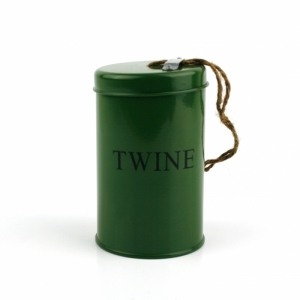 Plechovka na záhradný povrázok - zelená 12cm