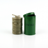 Plechovka na záhradný povrázok - zelená 12cm