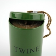 Plechovka na záhradný povrázok - zelená 12cm