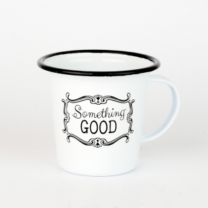 Plechový hrnček Something good 10cm