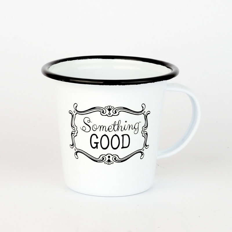Plechový hrnček Something good 10cm