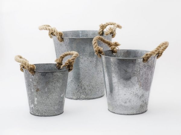 Plechový kvetináč sada 3ks