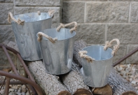 Plechový kvetináč sada 3ks