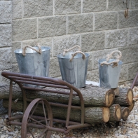 Plechový kvetináč sada 3ks