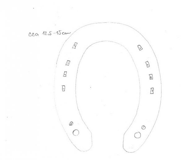 Podkova pre kone 15x15cm