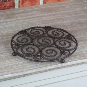 Podložka pod hrniec kovová s výpletom 21cm