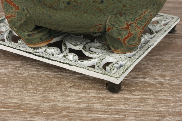 Podložka pod hrniec liatinová biela 16x16 cm