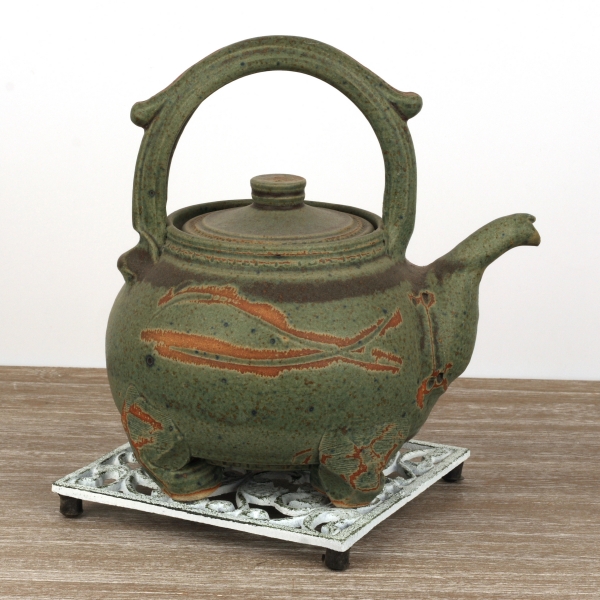 Podložka pod hrniec liatinová biela 16x16 cm