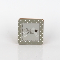 Podložka pod hrnček Café de Paris sivé 6ks 10x10cm