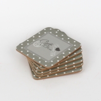 Podložka pod hrnček Café de Paris sivé 6ks 10x10cm