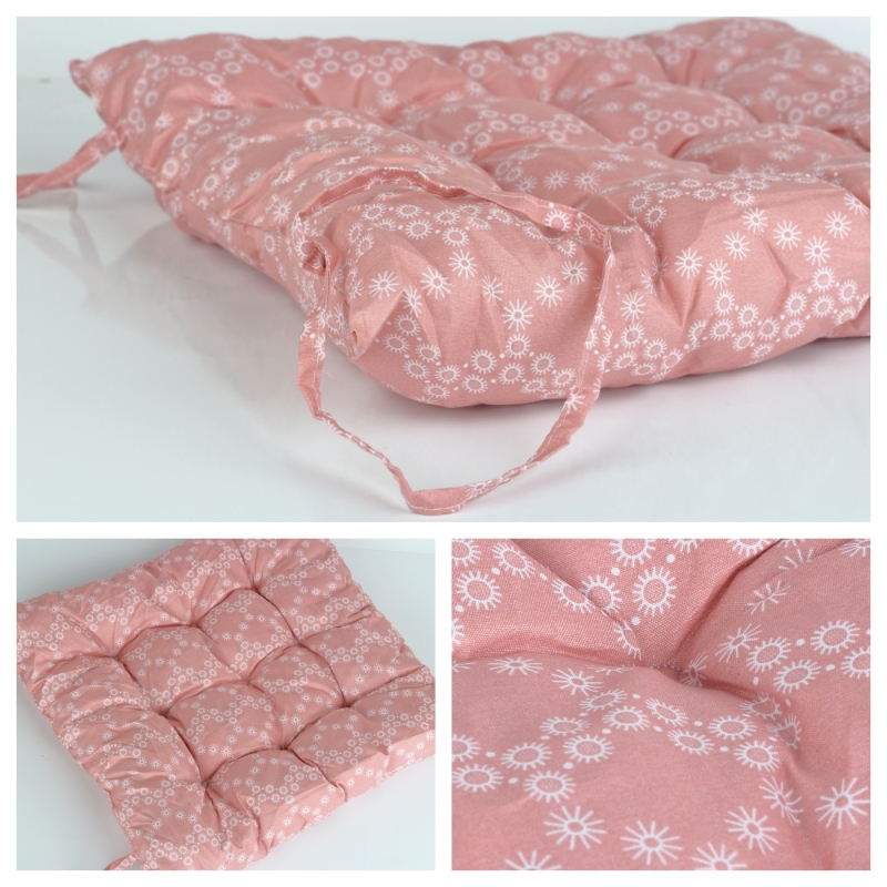 Podsedák na stoličku ružový 40x40cm