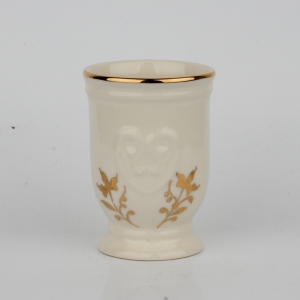 Pohár na zubné kefky zlatý ornament 11cm