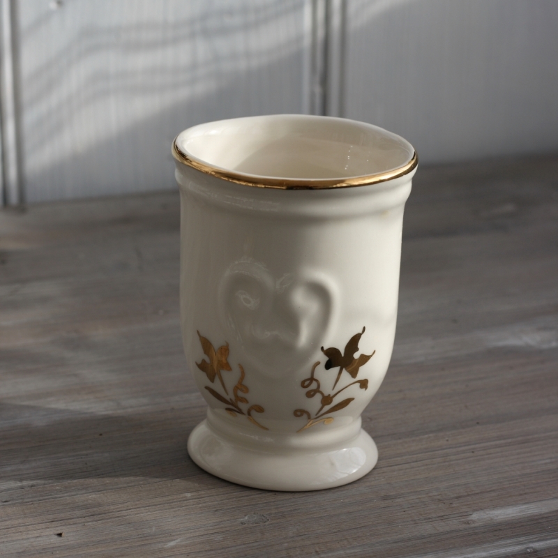 Pohárik na zubnú kefka- pozlátený