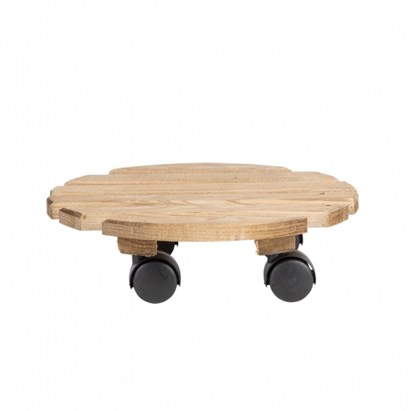 Pojazdný podstavec pod kvetináč 28cm hnedá