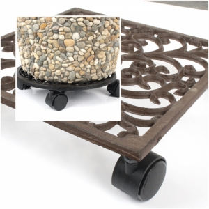 Pojazdný podstavec pod kvetináč 28x28cm