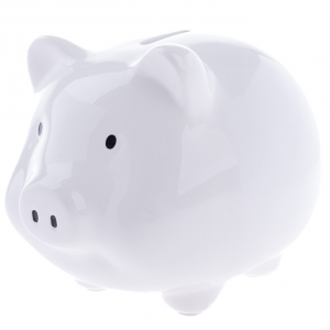 Pokladnička prasiatko biele