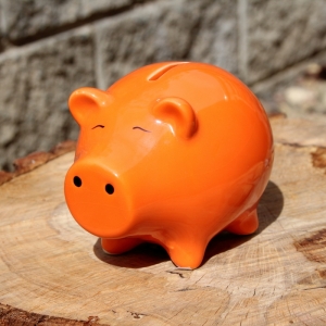 Pokladnička prasiatko oranžové