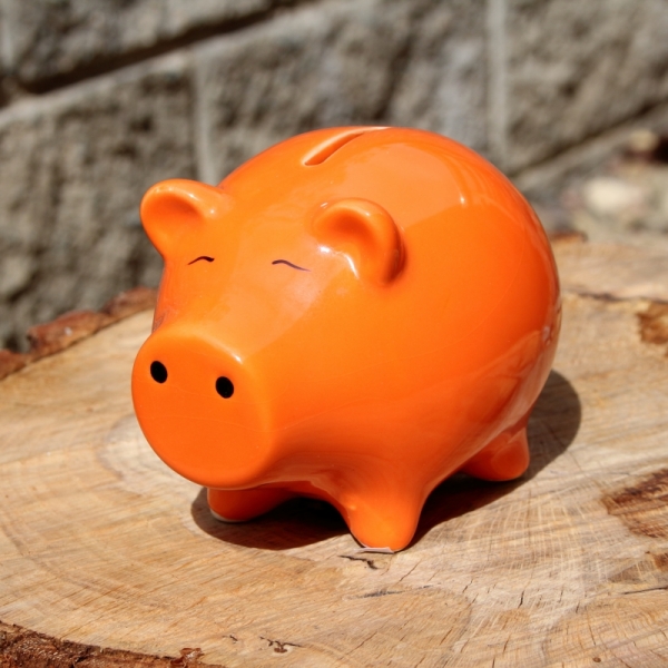 Pokladnička prasiatko oranžové