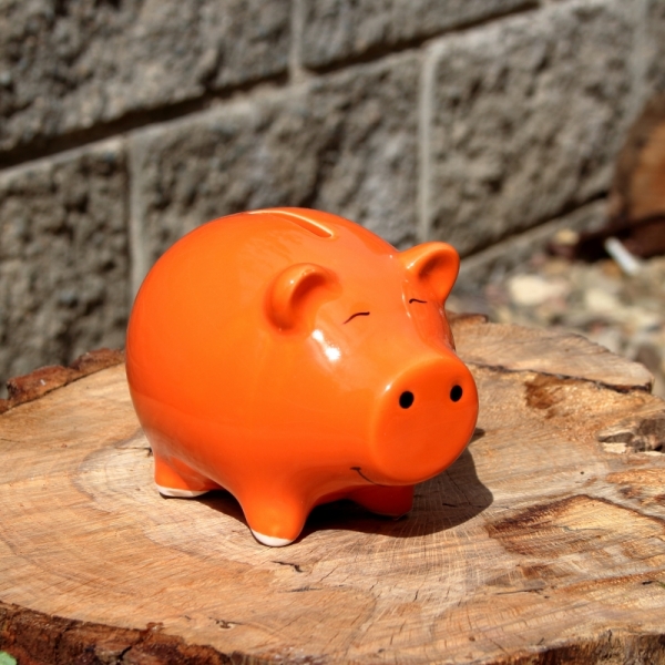 Pokladnička prasiatko oranžové