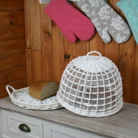 Poklop na pečivo prútený biely malý 28,5cm