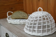 Poklop na pečivo prútený biely malý 28,5cm