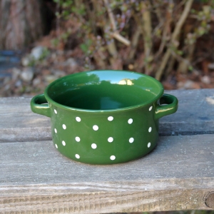 Polievková miska s bodkami zelená 560ml