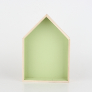 Polička domeček zelený 30x20x6cm