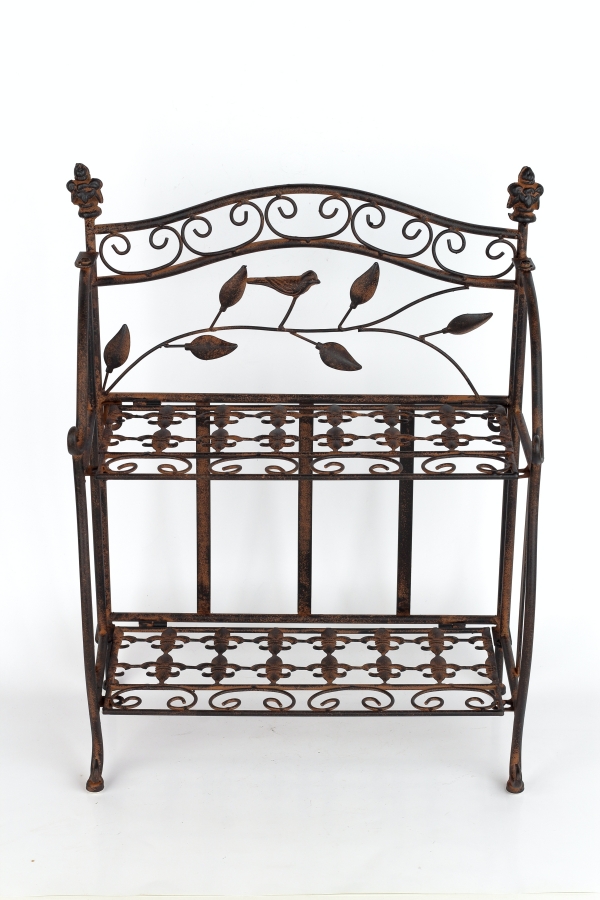 Polička na kvety 38 x 19,5 x 49 cm kovová