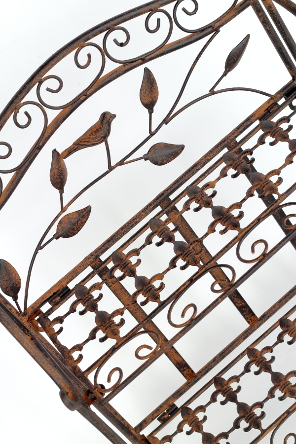 Polička na kvety 38 x 19,5 x 49 cm kovová