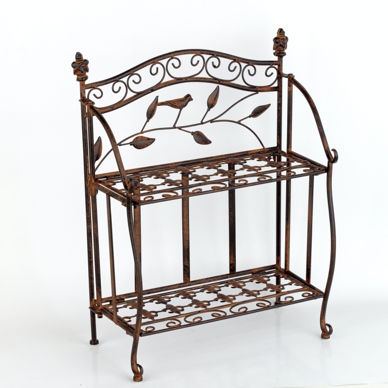 Polička na kvety 38 x 19,5 x 49 cm kovová