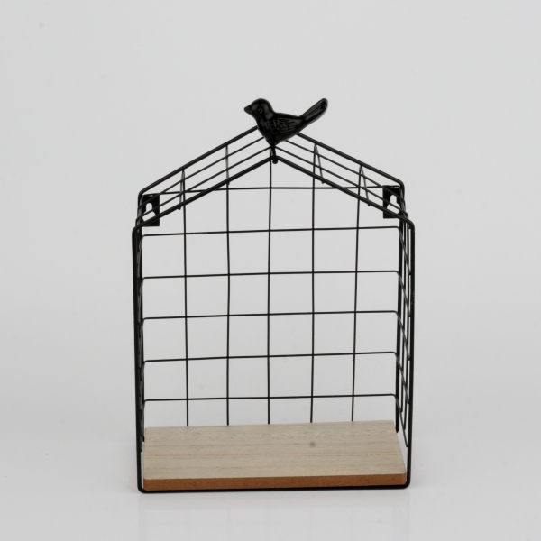 Poličky v tvare domčeka s vtáčikom (sada 2ks)