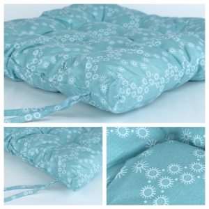 Vankúšik na stoličku svetlo modrý 40x40cm