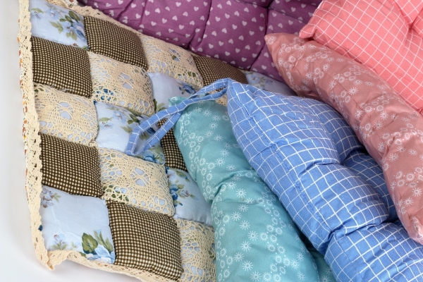 Vankúšik na stoličku svetlo modrý 40x40cm