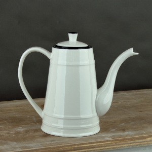 Porcelánová kanvica na čaj biela 1l