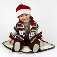 Porcelánová bábika - chlapček 55cm