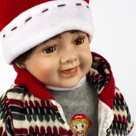 Porcelánová bábika - chlapček 55cm