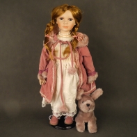 Porcelánová bábika Leona ručne vyrábaná 70 cm