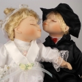 Porcelánová bábika svadobný pár