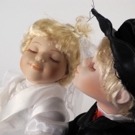 Porcelánová bábika svadobný pár