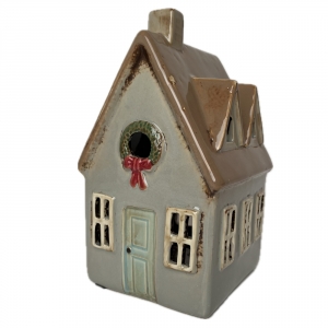 Porcelánový domček na sviečku 12x19x11cm Typ B