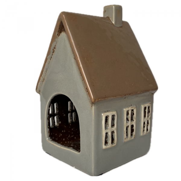 Porcelánový domček na sviečku 12x19x11cm Typ B