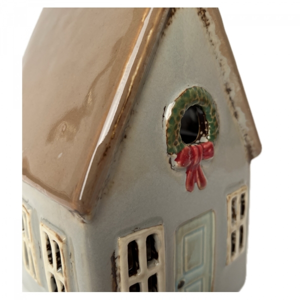 Porcelánový domček na sviečku 12x19x11cm Typ B