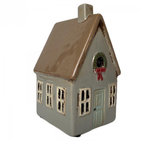 Porcelánový domček na sviečku 12x19x11cm Typ B