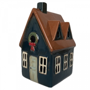 Porcelánový domeček na svíčku 12x19x11cm Typ C